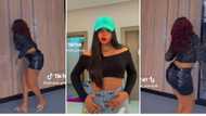 Hot woman does viral TikTok Barcadi dance challenge in tight leather skirt, her curves had pulses pumping