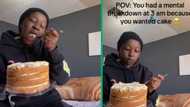 South African lady eats whole Woolies cake after having mental breakdown: Mzansi agrees, cake is therapeutic