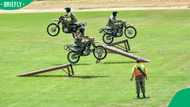"This is a comedy show”: SANDF soldiers collide head-on with motorbikes at the 2026 Rand Show