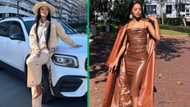 Miss SA Ndavi Nokeri dazzles in beige and brown outfit, peeps cannot help but admire the stunning beauty queen