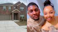 Man celebrates becoming homeowner with his wife, shares cute photos of beautiful first mansion