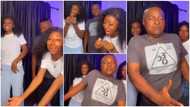 Old Dad Dances with His 2 Young Pretty Daughters to a Popular Song