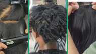 TikTok video of woman's 4c coily hair to straight transformation leaves many divided over keratin treatment and clip-in extensions