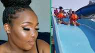 Midrand woman almost drowns in shallow pool with life jacket on in TikTok video, netizens dead with laughter
