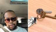 Man celebrates becoming a new homeowner, Mzansi peeps pour in congratulations: “Dankie kapteni”