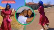 Husband wears dress to show wife how to walk since she is married, video of demonstration has SA in tears