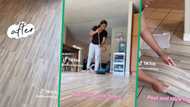 Woman transforms home with peel-and-stick floor tiles in video, Mzansi wowed by too good to be true results