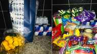 Woman shows off exam care package: "Wow what a young treat"