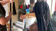 Black woman visiting Bali gets box braids done for R800 with seatbelt straps, TikTok with 2.2M views has Mzansi defeated