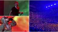 Show-stopping moment Wizkid brought out Chris Brown at O2 concert in London, crowd go wild with excitement