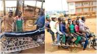 Photos of 'Okada' with long seat that can carry 8 people 'breaks' the internet