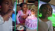 Video shows baby girl balling after her princess birthday cake gets cut, Mzansi cracks up at toddler drama