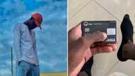 Ben10 shows off his sugar momma’s blank bank card and snazzy whip, has Mzansi asking if she has friends
