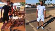 "Danko mavarara": Siphiwe Tshabalala supports local street vendor and buys amaskopas