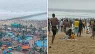 Durban beaches packed with masses enjoying holiday, social media reacts: "Tummy problems on the way"