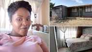 "My 1st step": Inspiring Mzansi lady posts photos of neat, well-decorated shack