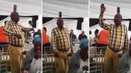 Video of mkhulu dancing with beer can on his head at a wedding leaves the people of Mzansi in stitches