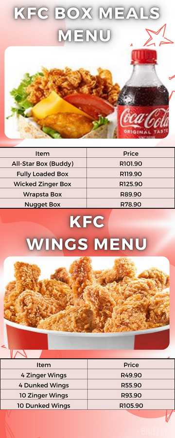 KFC menu and the latest updated prices in South Africa (2026) - Briefly ...