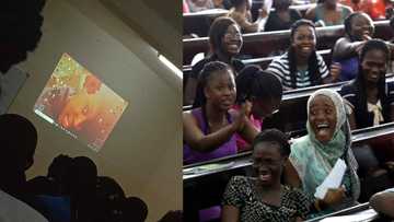 Lecturer projects laptop screen with photo of the course rep used as display picture