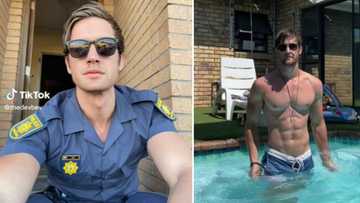 Hunky police officer has Mzansi citizens ready to be detained, gets over 95k views on empowering TikTok