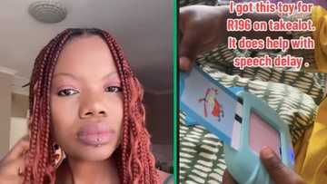 Gauteng woman plugs netizens with Takealot speech development toy for R124 in TikTok video