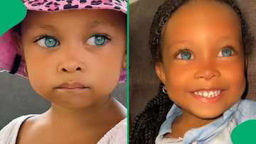 "Is it a filter": Cute baby girl's breathtaking blue eyes leave peeps with questions