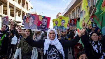 Thousands protest Turkish strikes on Kurdish groups in Syria