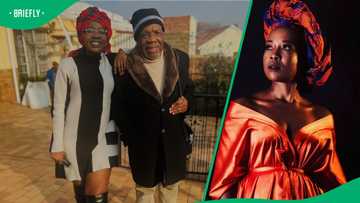 Ntsiki Mazwai posts heartwarming photo with father: "Thank you, dad"
