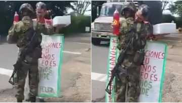 Dad travels hours to surprise soldier son with birthday drink, video goes viral