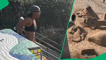 "Let's fundraise for him": Durban woman destroys man's sand art and swears at him, SA finds her