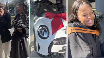 Mother surprise gift of Mini Cooper sport for daughter graduating, wows Mzansi