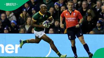 Springbok's star Makazole Mapimpi's wife stuns Mzansi with make-up free look