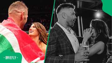 Dricus du Plessis and Vasti Spiller show off R550k luxury ride in engagement shoot