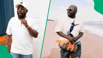 DJ Maphorisa supports local designer, rocks R1500 t-shirt, fans say: "The cheapest thing he owns"