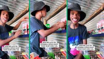 Mzansi cheers on young man as he becomes a spaza shop owner in his early 20s: "Never let it fall"