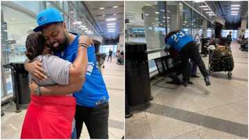 Faithful son flies parents to America to see grandkids after 7 years, photos go viral