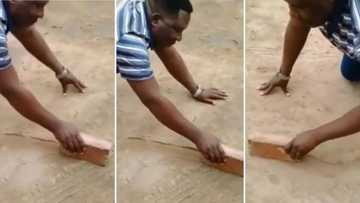 Grown man playing with brick as car in video has Mzansi busting: “To play doesn’t have age restrictions”