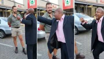 Man goes on rant outside shopping centre, calls white guy "foreigner"