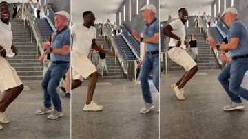 Old man amasses 3 million likes for keeping up with young man's energetic moves in viral dance video