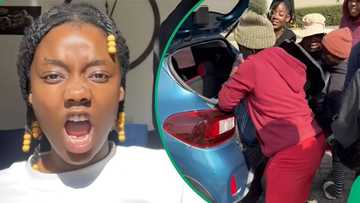"Rather take them to a church or NGOs": Women break lady's car as she's donating clothes