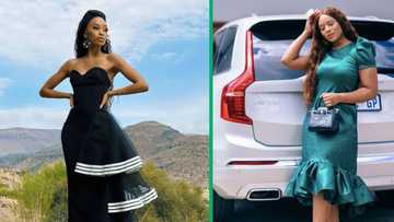 Jessica Nkosi and Thabsie flaunt their Volvos in thrilling race video, SA love 'Isibaya' star's pink car