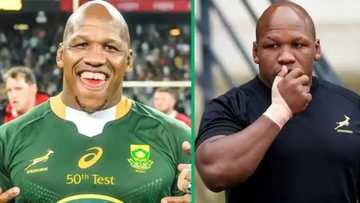 Springboks star Bongi Mbonambi celebrates 8 years of marriage with Anastacia