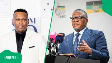Robert Marawa trolls Fikile Mbalula after distancing the ANC from Brown Mogotsi during media briefing