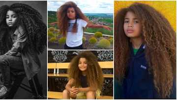 Farouk James: adorable boy goes viral in videos and pics as he dazzles with long thick natural hair that set internet ablaze