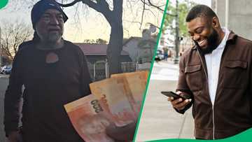 BI Phakathi blesses homeless man after testing his honesty, netizens share different opinions
