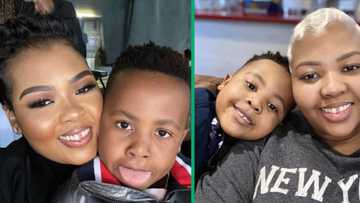 Anele Mdoda's son Alakhe Mdoda spends time with his young grandmother at Patilizwe Mdoda's wedding