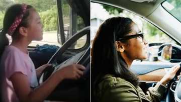 Girl power: Dark haired lass drives big truck, Mzansi gobsmacked by her skills