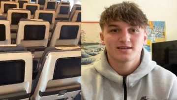 Lucky teen notices he is the only passenger on commercial flight: "I was allowed to move around"