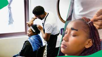 Man sculpts woman's eyebrows using lash strips, TikTok video amuses SA