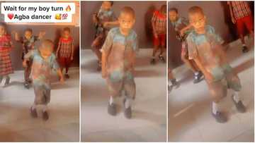 Skilled school boy in native dress dances inside classroom, video of his sweet legwork goes viral